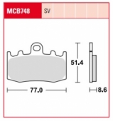 Колодки тормозные дисковые LUCAS MCB748