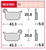Колодки тормозные дисковые LUCAS MCB750SI
