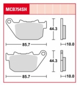 Колодки тормозные дисковые LUCAS MCB754SH