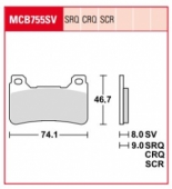 Колодки тормозные дисковые LUCAS MCB755SV