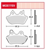 Колодки тормозные дисковые TRW LUCAS MCB777SV