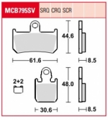 Колодки тормозные дисковые LUCAS MCB795SV Колодки тормозные дисковые синтетические TRW LUCAS MCB795SV (FDB2217)