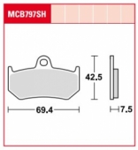 Колодки тормозные дисковые LUCAS MCB797SH