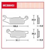 Колодки тормозные дисковые LUCAS MCB804SI