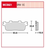 Колодки тормозные дисковые LUCAS MCB821SRM