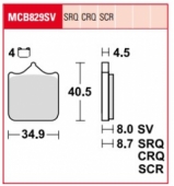 Колодки тормозные дисковые LUCAS MCB829SV