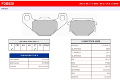 Колодки тормозные дисковые FERODO FDB828P Колодки тормозные FERODO FDB828P Platinum (Road)