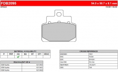 Колодки тормозные дисковые FERODO FDB2095AG