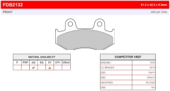 Колодки тормозные дисковые FERODO FDB2132AG