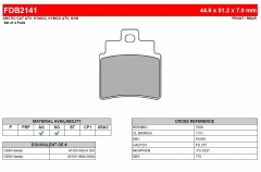Колодки тормозные дисковые FERODO FDB2141AG