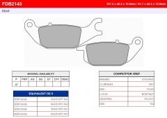 Колодки тормозные дисковые FERODO FDB2143P Колодки тормозные FERODO FDB2143 Platinum (Road)