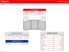 Колодки тормозные дисковые FERODO FDB2181ST