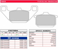 Колодки тормозные дисковые FERODO FDB339ST