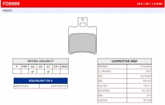 Колодки тормозные дисковые FERODO FDB889ST