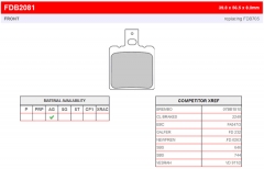 Колодки тормозные дисковые FERODO FDB2081AG