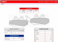 Колодки тормозные дисковые FERODO FDB677AG