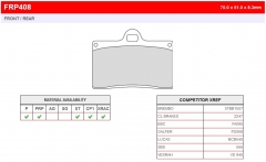 Колодки тормозные дисковые FERODO FRP408P