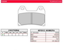 Колодки тормозные дисковые FERODO FDB2099P