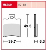 Колодки тормозные дисковые LUCAS MCB674