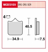 Колодки тормозные дисковые TRW LUCAS MCB721SV Колодки тормозные TRW LUCAS MCB721SV