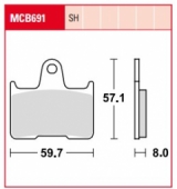 Колодки тормозные дисковые LUCAS MCB691SH