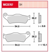 Колодки тормозные дисковые LUCAS MCB707SH