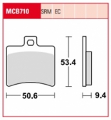 Колодки тормозные дисковые LUCAS MCB710SRM