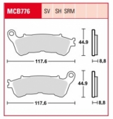 Колодки тормозные дисковые LUCAS MCB776SRM Колодки тормозные TRW LUCAS MCB776SRM