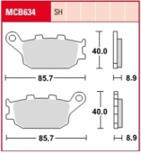 Колодки тормозные дисковые TRW LUCAS MCB634