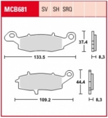 Колодки тормозные дисковые LUCAS MCB681
