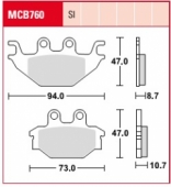 Колодки тормозные дисковые LUCAS MCB760SI
