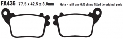 EBC FA436V - комплект полусинтетических тормозных колодок для мотоцикл Комплект полусинтетических тормозных колодок для мотоциклов EBC FA436V