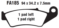 Комплект дисковых тормозных колодок EBC FA185TT для мотоцикла Колодки тормозные EBC FA185TT