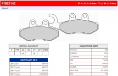 Колодки тормозные дисковые FERODO FDB2142EF