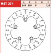 Диск тормозной LUCAS MST374