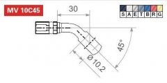 Фитинг LUCAS MV10C45T