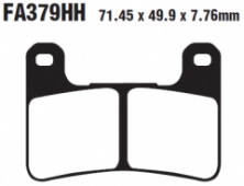 Колодки тормозные дисковые EBC FA379HH Колодки тормозные дисковые EBC FA379HH (MCB752SV, FDB2178ST) для KAWASAKI HP2 18-, ZX10R 08-15, SUZUKI GSXR 600 / 750 04-10, GSXR 1000 04-11, GSXR 1300 08-12