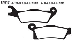 Колодки тормозные дисковые EBC FA617TT