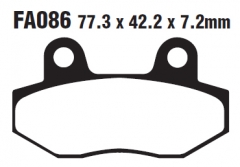 Колодки тормозные дисковые EBC SFA086HH (FDB312)