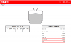 Колодки тормозные дисковые FERODO FE FDB2062EF