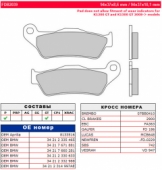 Колодки тормозные дисковые FERODO FDB2039P