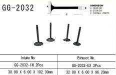 VESRAH GG-2032-EX - клапан впускной YAMAHA YFM 700 RAPTOR/GRIZZLY 2006-2020, XT 660R/X (OEM:5VK-12121-00)