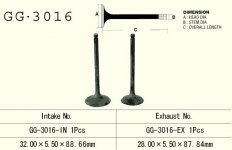 VESRAH GG-3016-IN - клапан впускной SUZUKI LT 230, LTZ 250 2004-2009, LTF 250 OZARK 2002-2013 (OEM: 12911-05G00,12911-18A00)