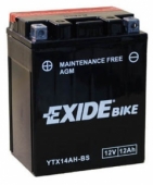 Аккумулятор EXIDE ETX14AH-BS(12А*ч-210А, YTX14AH-BS)