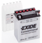 Аккумулятор EXIDE YB14L-B2 / EB14L-B2 (14А*ч, 145A, R+, -/+, 134x89x166мм)