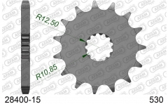 Звезда передняя Afam 28400-15 для SUZUKI GSF Bandit, GSX, KAWASAKI ZXR, YAMAHA FZS (JTF566.15) Afam 28400-15 - звезда передняя SUZUKI GSF Bandit, GSX, KAWASAKI ZXR, YAMAHA FZS, 530 шаг, 15 зубцов