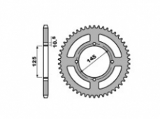 Звезда ведомая PBR 857.50C45 на 50 зубцов, 520 цепь Звезда задняя PBR 857.50C45 для YAMAHA XT 600 E (+5) (JTR857.50)