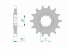 Звезда передняя AFAM 21607-16 для YAMAHA FZ8/TDM900/MT09/MT07 (JTF1591.16) AFAM 21607-16 - звезда передняя (ведущая) YAMAHA FZ8 2010-2017, MT 09 2014-2017, MT 07 2014-2018, TDM 900 2002-2013, 525 шаг, 16 зубов