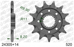 Звезда передняя Afam 24305+13 для KAWASAKI KX 250F 2006-2017 (JTF1446.13SC) AFAM 24305+13 - звезда передняя самоочищающаяся KAWASAKI KXF 250 2006-2017