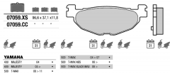 Brembo 07059XS - колодки тормозные задние для YAMAHA YP400, XP500 T-MAX (FDB2200)